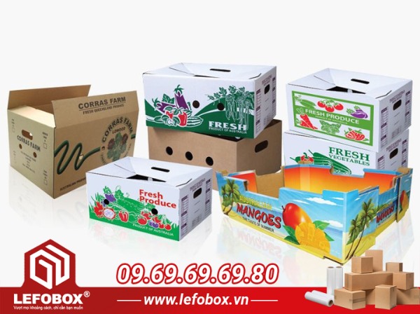 Lựa chọn thiết kế kiểu dáng, kích thước & in ấn thùng carton nông sản phù hợp