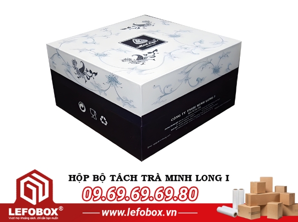 hộp đựng gốm sứ tách trà minh long