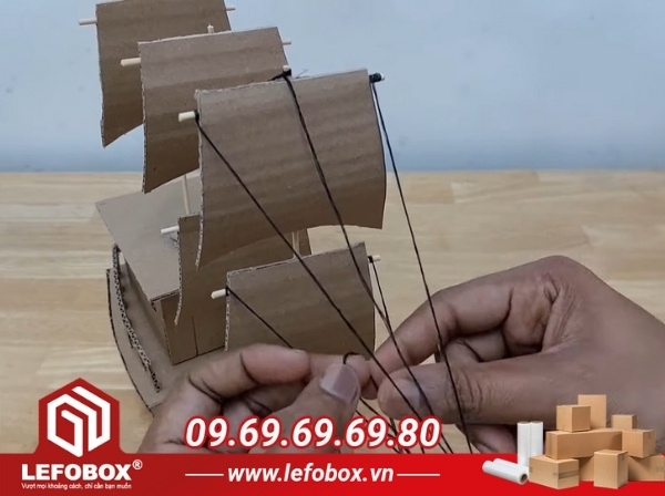 Buộc sợi chỉ mô phỏng căng buồm