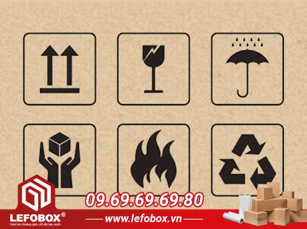 Có rất nhiều ký hiệu trên thùng carton 