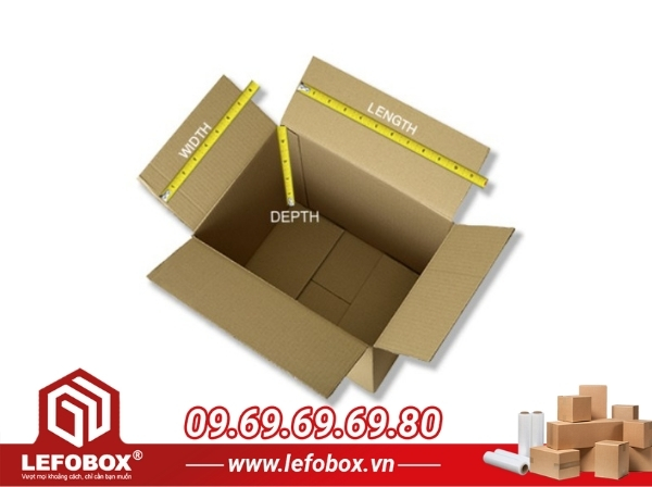 Tính kích thước lọt lòng thùng carton (kích thước trong)