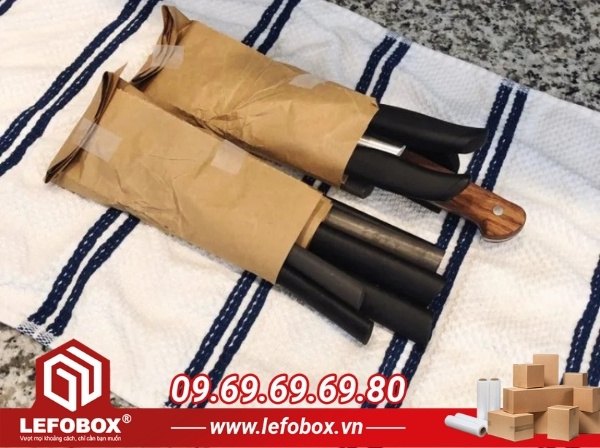Cách đóng gói đồ dùng nhà bếp sắc nhọn
