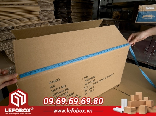 Cách dùng số đo dài rộng cao để đặt hàng thùng carton