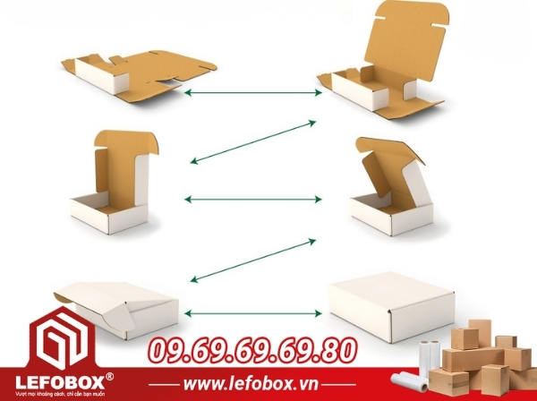 Cách gấp hộp carton nắp gài chi tiết