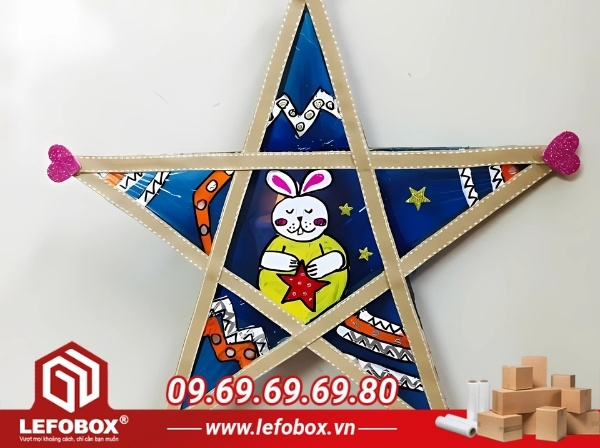 cách làm đèn ông sao bằng giấy carton