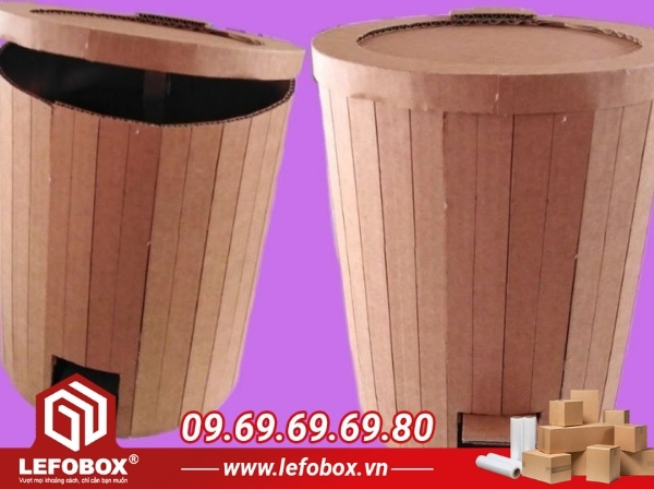 Làm thùng rác tái chế nắp bật
