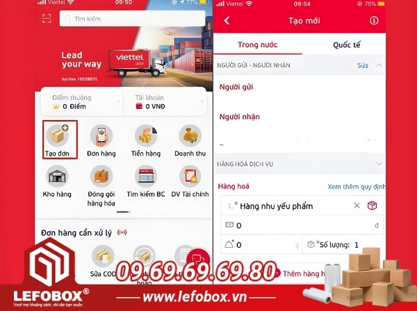 Cách tạo đơn hàng ship cho khách khi bán hàng online trên viettel post