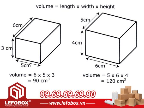 Cách tính thể tích thùng carton