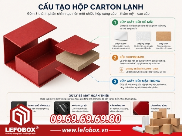 Cấu tạo của hộp carton lạnh
