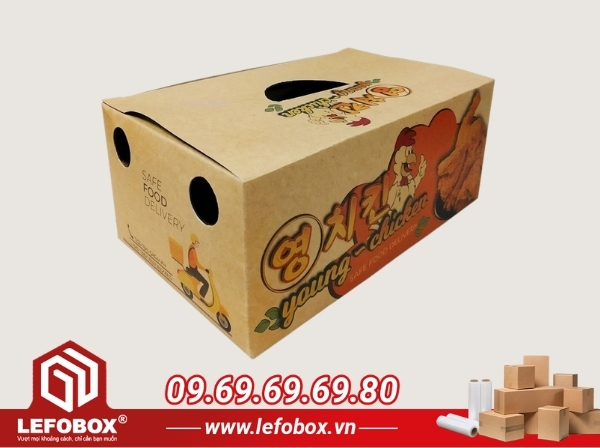 Chất liệu hộp carton đựng gà nướng