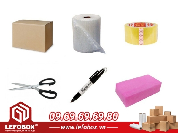 Các vật dụng cần thiết để đóng gói đồ gia dụng