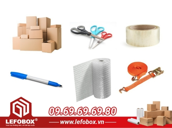Chuẩn bị vật liệu đóng gói đồ dùng nhà bếp
