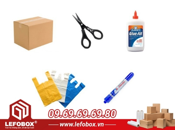 Các vật liệu cần chuẩn bị làm thùng rác tái chế