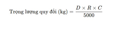 Công thức quy đổi từ thể tích sang trọng lượng