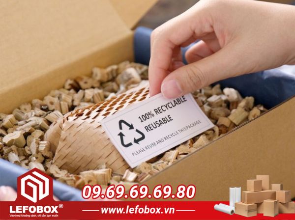 Thùng carton 60x40x40cm 5 lớp cứng cáp có thể tái sử dụng góp phần bảo vệ môi trường