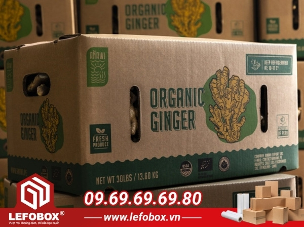 Đặc điểm của thùng carton đựng gừng xuất khẩu
