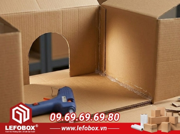 Gia cố khung và nền nhà carton