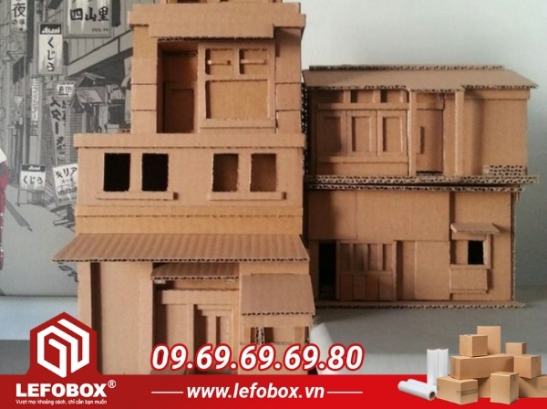 Hoàn thiện mô hình kiến trúc bằng giấy carton