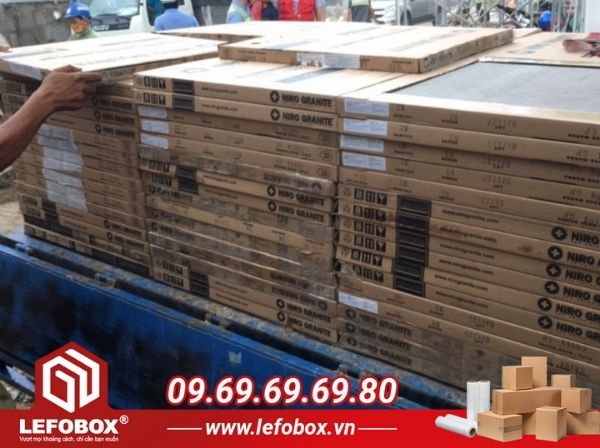 Hộp carton nắp dẹt đựng vật liệu xây dựng