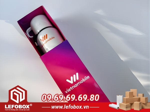 Hộp carton đựng bình giữ nhiệt làm quà tặng doanh nghiệp