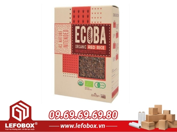 Hộp carton đựng gạo nắp chồm