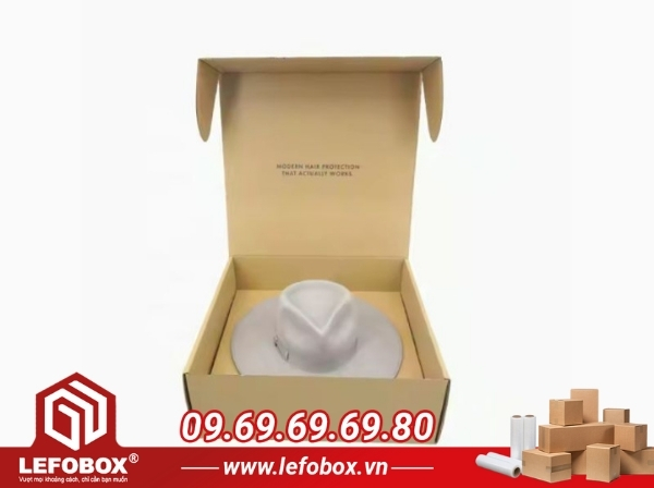 Hộp carton đựng nón vải nỉ
