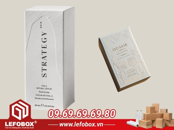 Hộp carton đựng nước hoa in dập nổi
