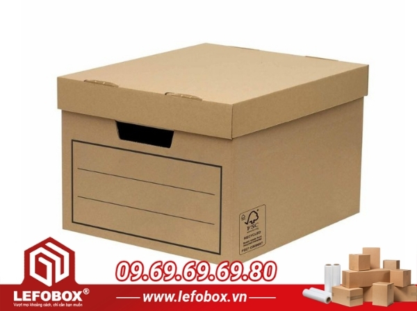 Hộp carton hình chữ nhật nắp âm dương