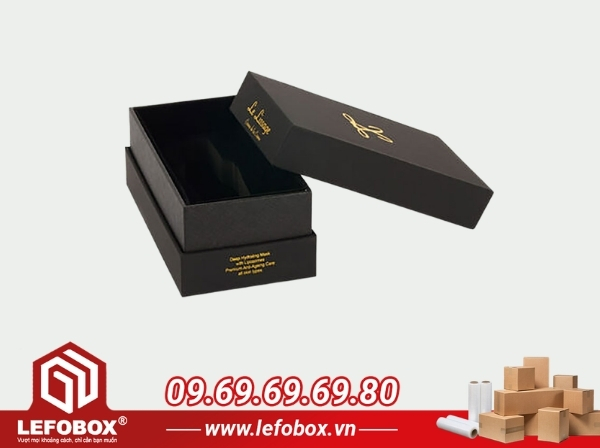 Hộp carton lạnh đựng trang sức nắp âm dương