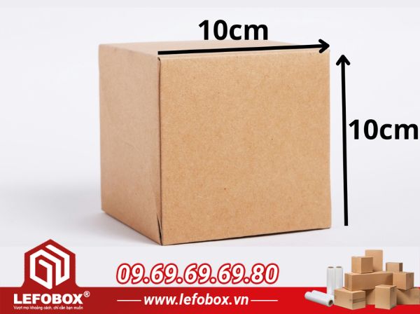 Hộp carton Ship COD 3 lớp kích thước 10x10x8 của LEFOBOX