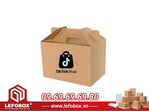 Hộp carton tiktok shop có tay cầm