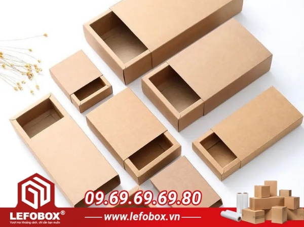 hộp giấy kraft nắp trượt