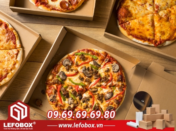 Hộp pizza giữ bánh nguyên vẹn khi đến tay khách hàng