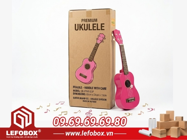 In logo thùng carton đựng đàn theo yêu cầu