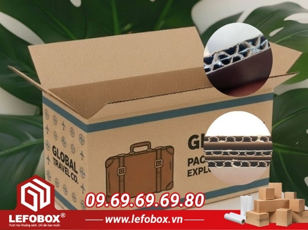 Kết cấu của thùng carton đựng vali