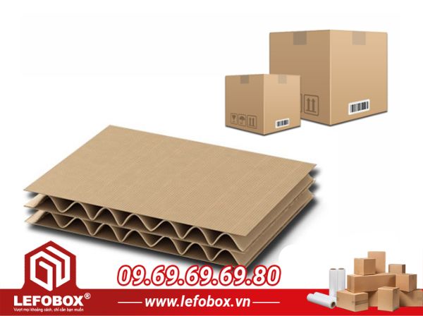 Cấu tạo số lớp giấy của thùng carton 60x40x40cm 5 lớp