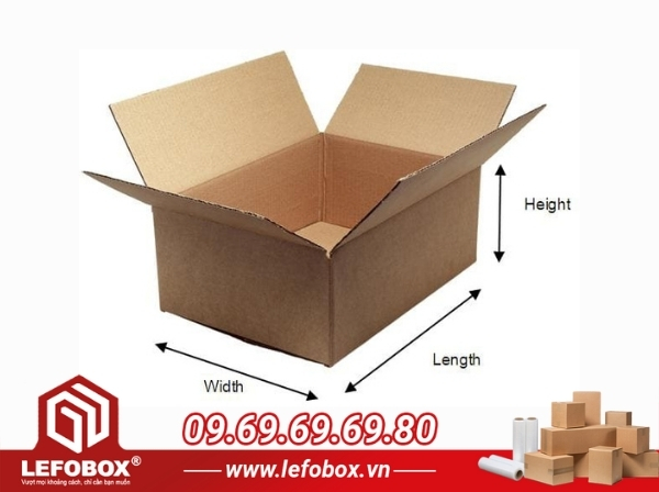 Kích thước của thùng carton 2 lớp