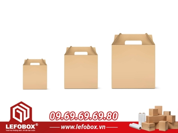 Kích thước hộp carton có quai xách