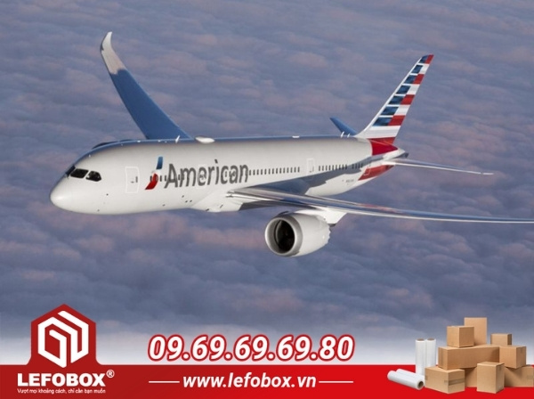 Kích thước thùng carton đi Mỹ hãng American Airlines