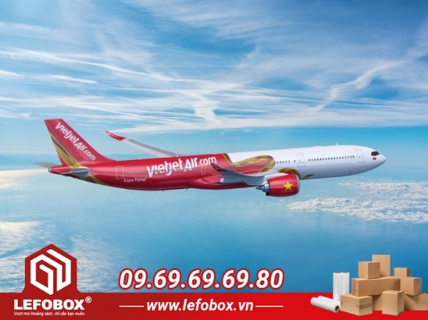 Kích thước thùng carton đi Mỹ hãng Vietjet Air