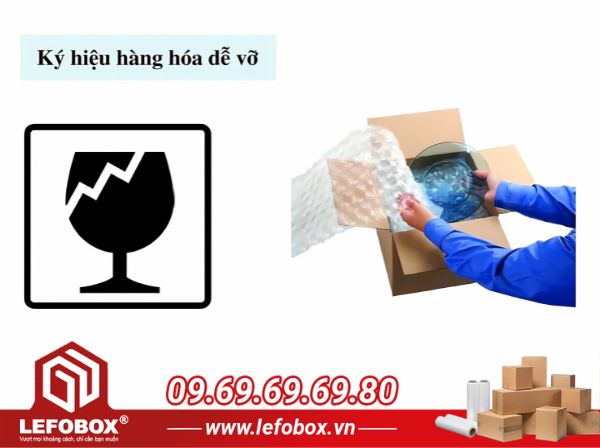 Ký hiệu hình ly gãy cảnh báo hàng dễ vỡ