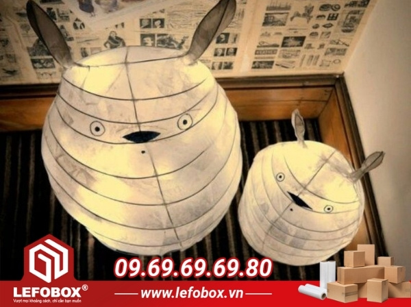 Làm đèn trung thu bằng giấy hình totoro