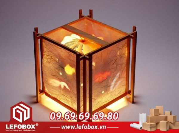 Làm đèn trung thu bằng hình hộp vuông bằng giấy