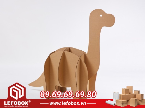 Làm đồ chơi từ bìa carton hình con khủng long