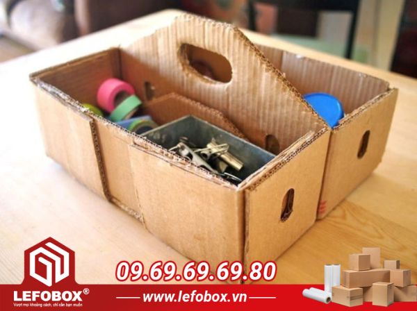 Làm hộp đựng đồ bằng bìa carton