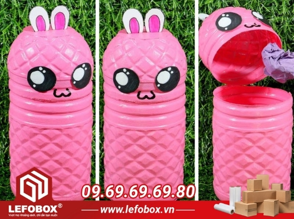 Làm thùng rác tái chế từ chai nhựa