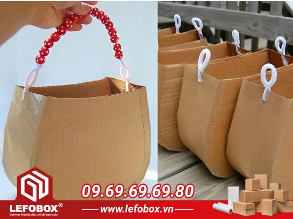 Làm túi xách handmade với bìa carton