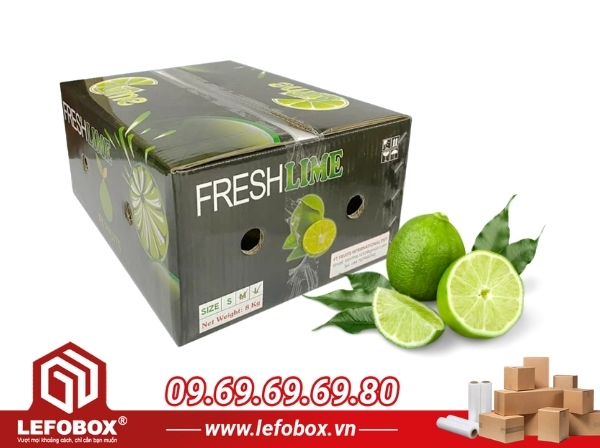 Địa chỉ sản xuất thùng carton đựng chanh giá tốt tại LefoBox