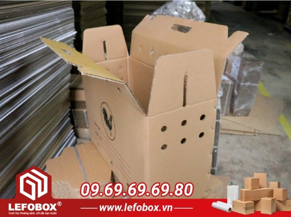 Địa chỉ sản xuất thùng carton đựng gà đá uy tín LefoBox