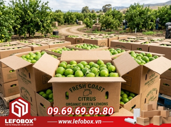 Lợi ích khi sử dụng thùng carton đựng chanh